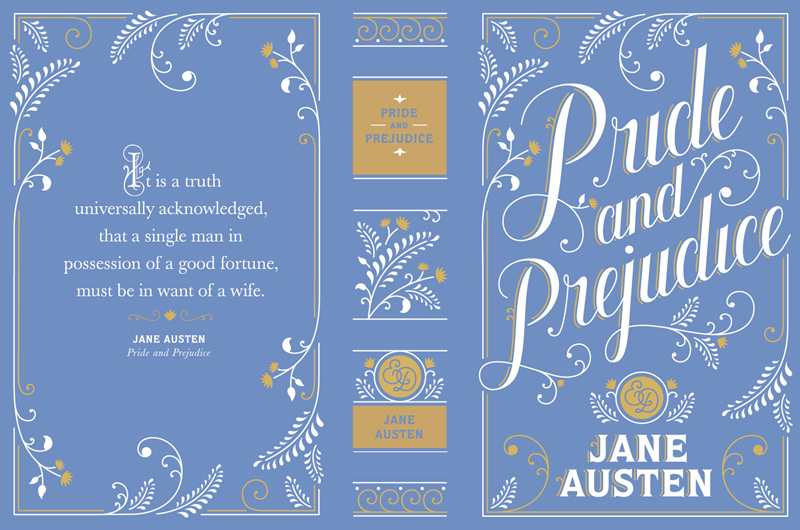 PrideandPrejudice Jessica Hische bookcover | posted by cynla