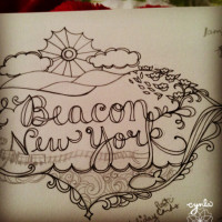 beacon NY Sketchbook lettering