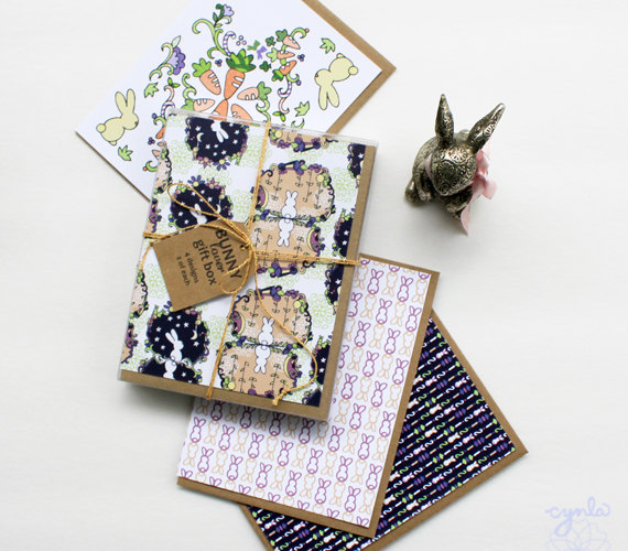 bunny Lover gift box set of cards