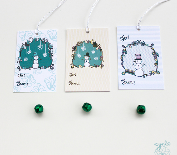 Snowman Tags by cynla