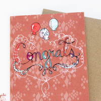 cynla Congrats balloons card
