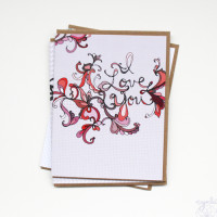 I love you Hand lettering Greeting card by cynla