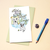 Let's get together and talk about our dogs card - by Cindy LaColla of Cynla